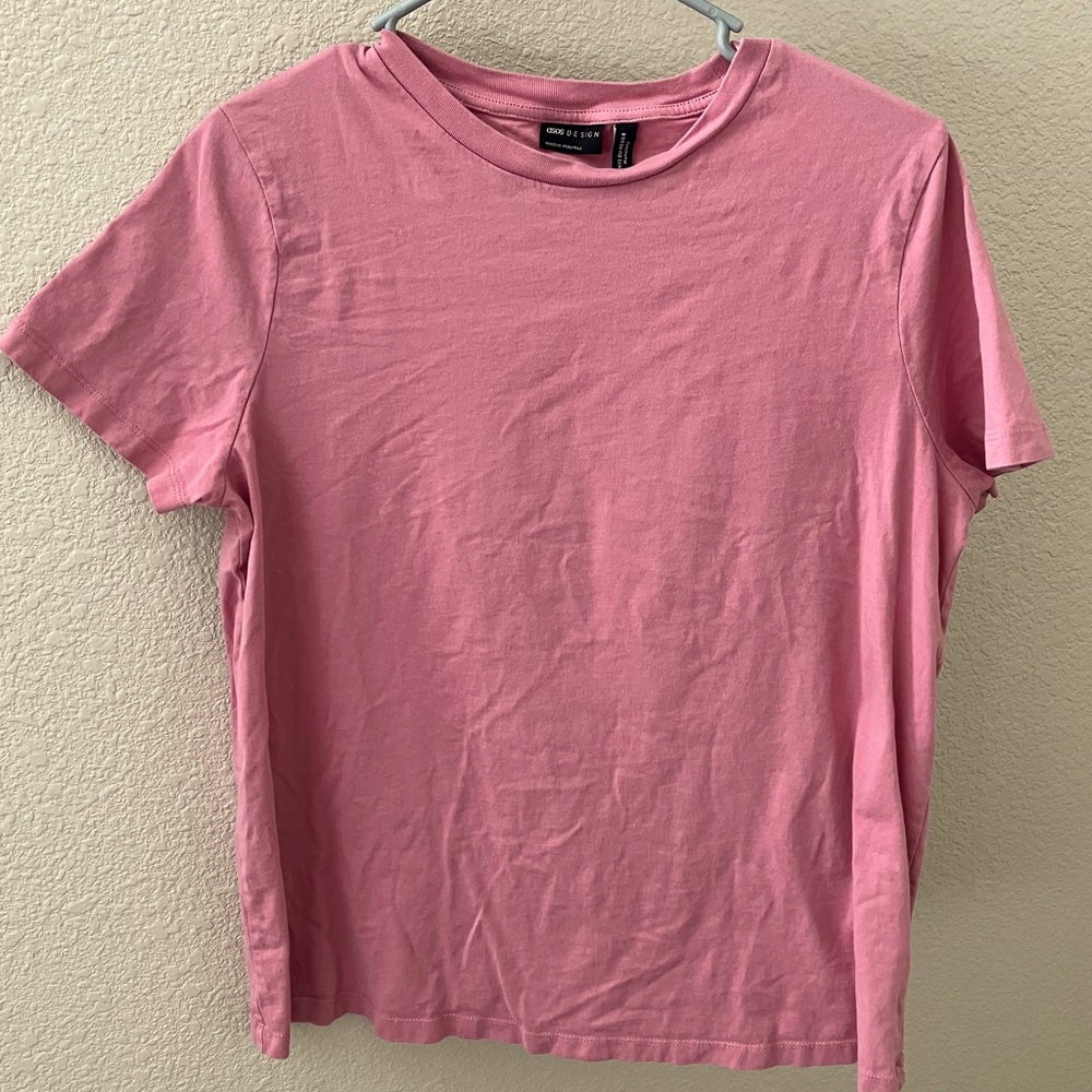 Asos design maternity t shirt in dusty rose size 8